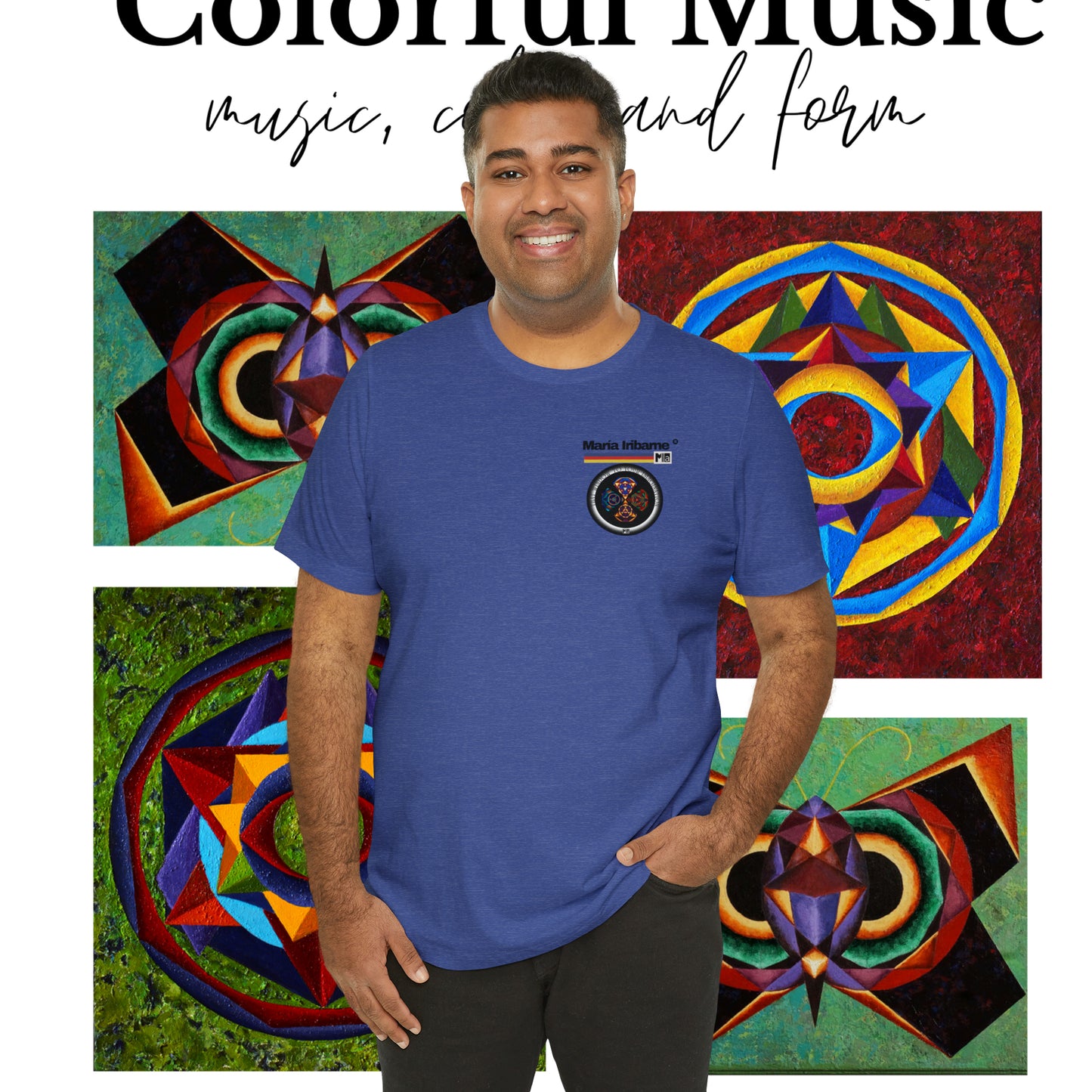 Unisex Jersey Short Sleeve Tee: Colorful music