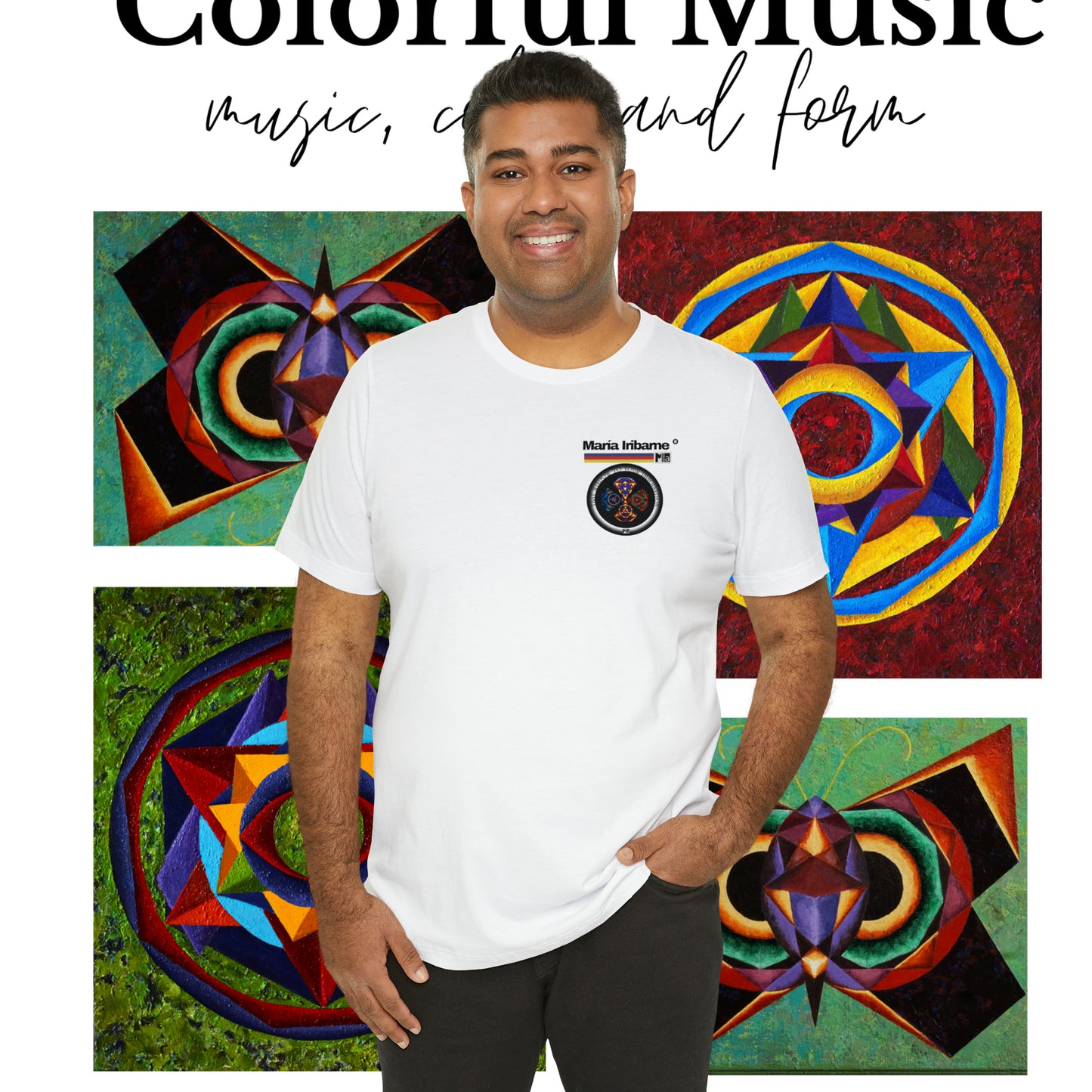 Unisex Jersey Short Sleeve Tee: Colorful music