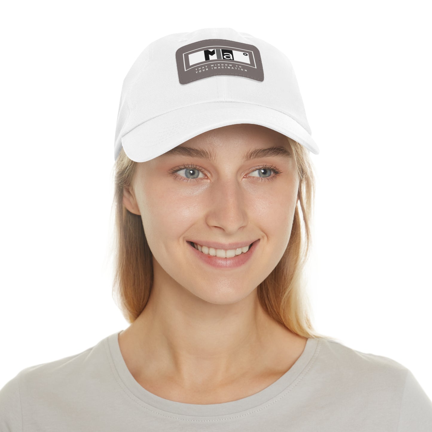 Dad Hat with Leather Patch (Rectangle) Colorful music: "MIa