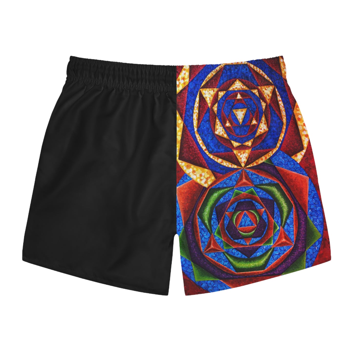 Swim Trunks (AOP) colorful music C