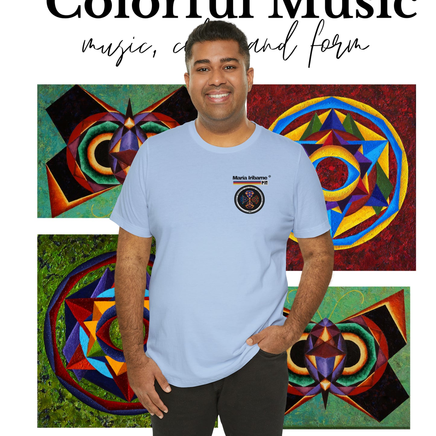 Unisex Jersey Short Sleeve Tee: Colorful music