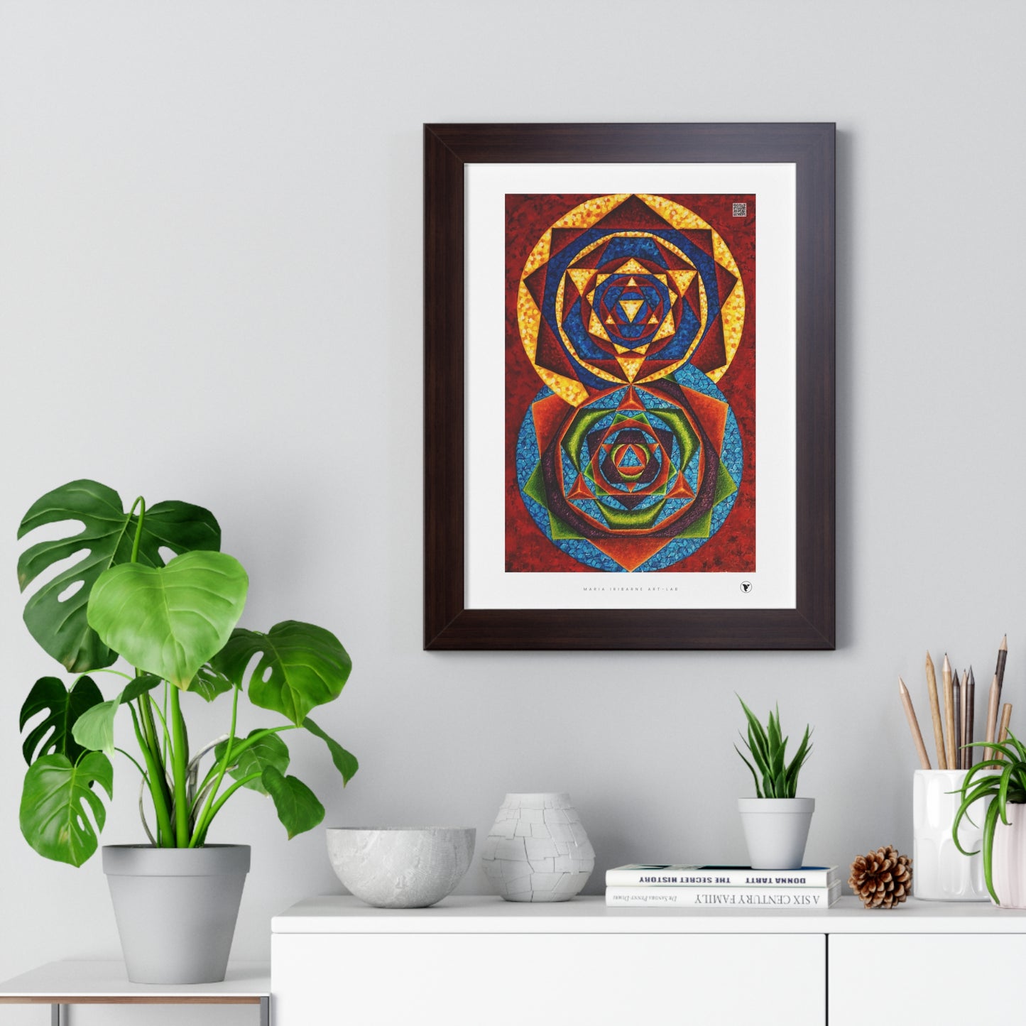 Framed Vertical Poster: colorful music C