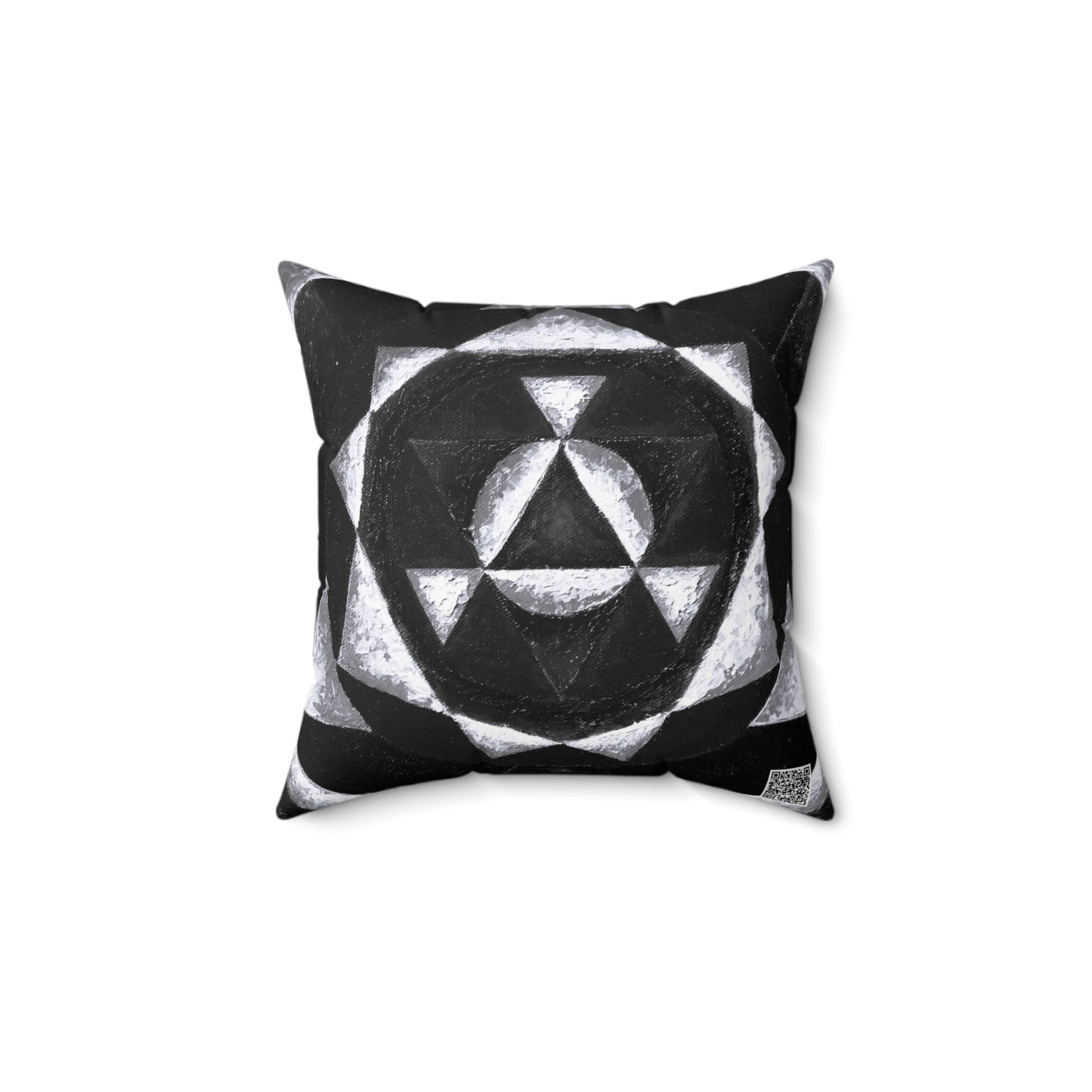 Spun Polyester Square Pillow: Colorful music: E represented in yellow with a dominant fifth