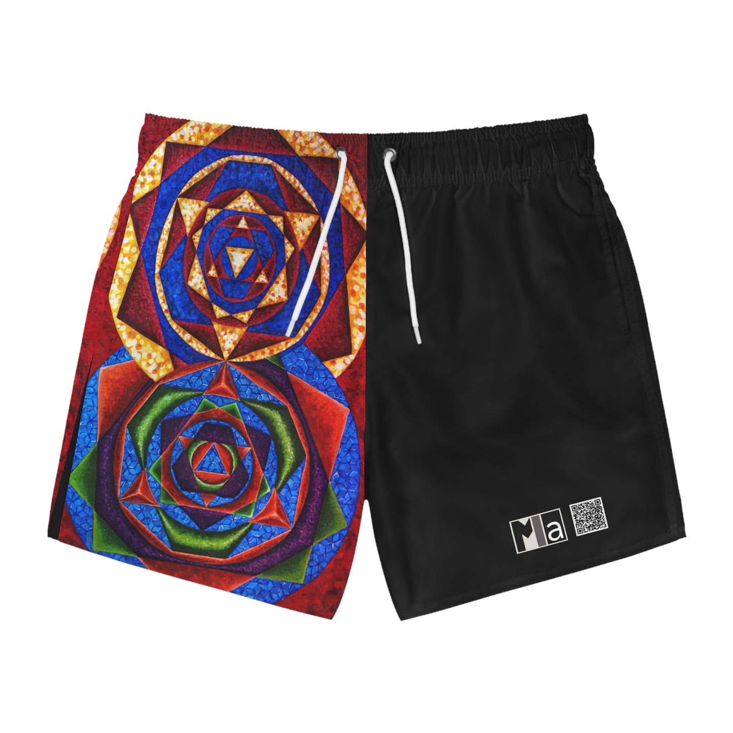 Swim Trunks (AOP) colorful music C