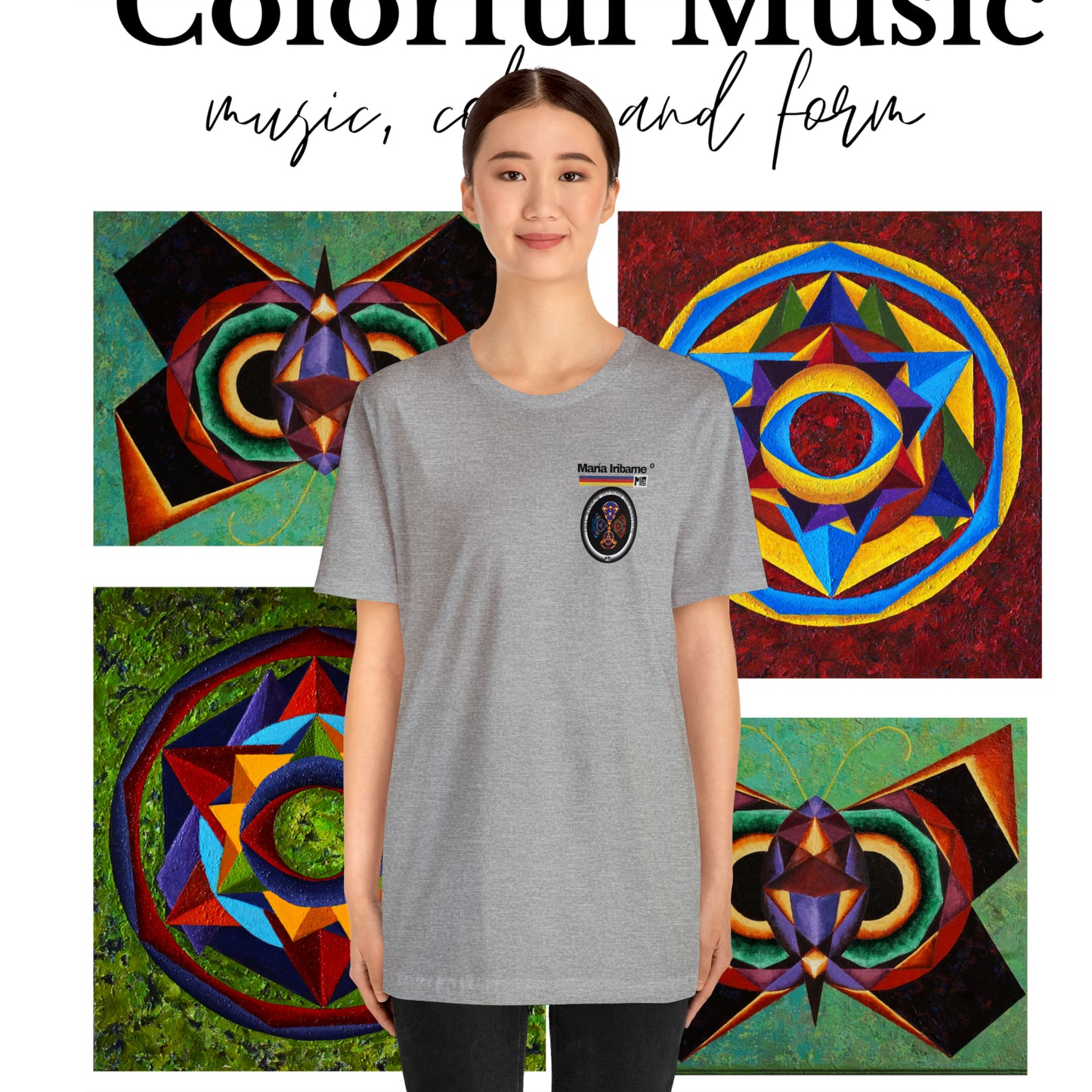 Unisex Jersey Short Sleeve Tee: Colorful music