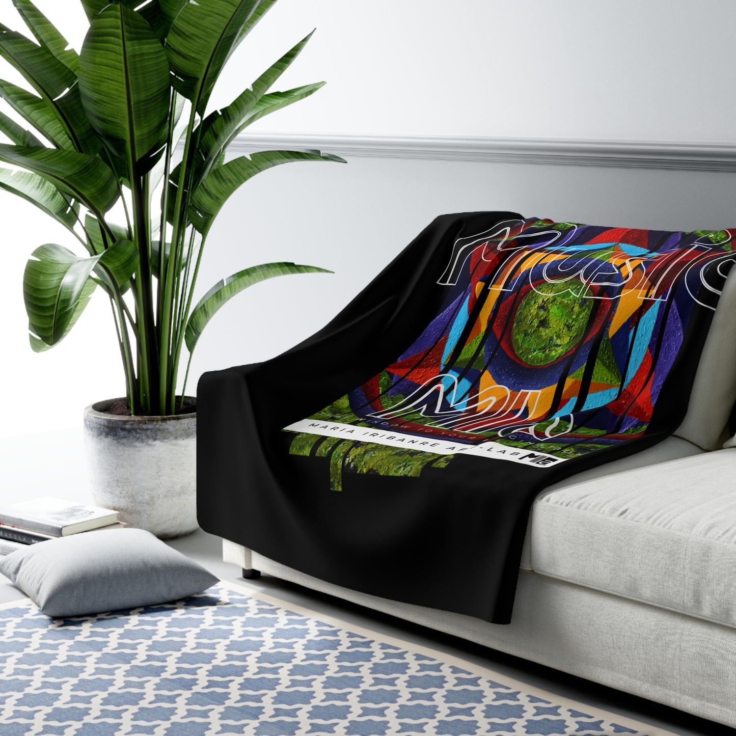 Sherpa Fleece Blanket Colorful Music: "Harmonic Progression" in F