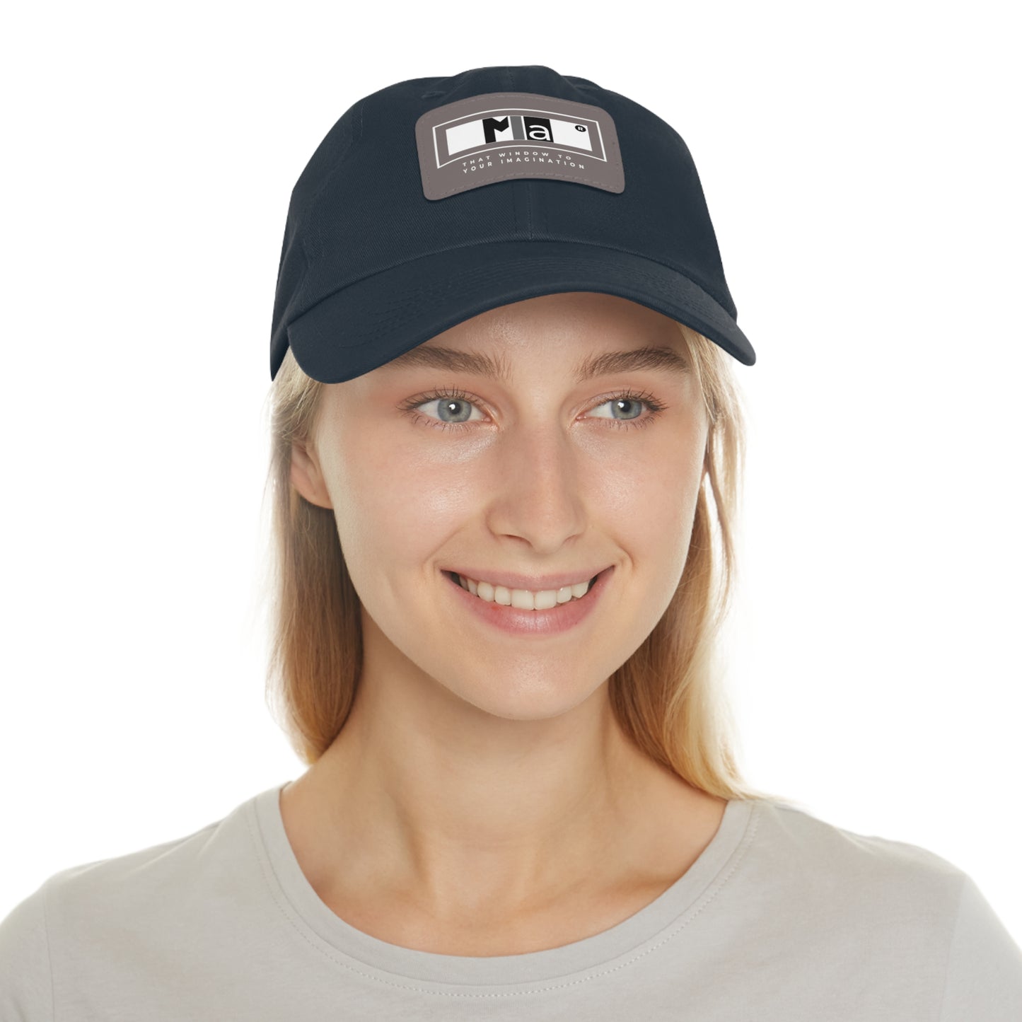 Dad Hat with Leather Patch (Rectangle) Colorful music: "MIa