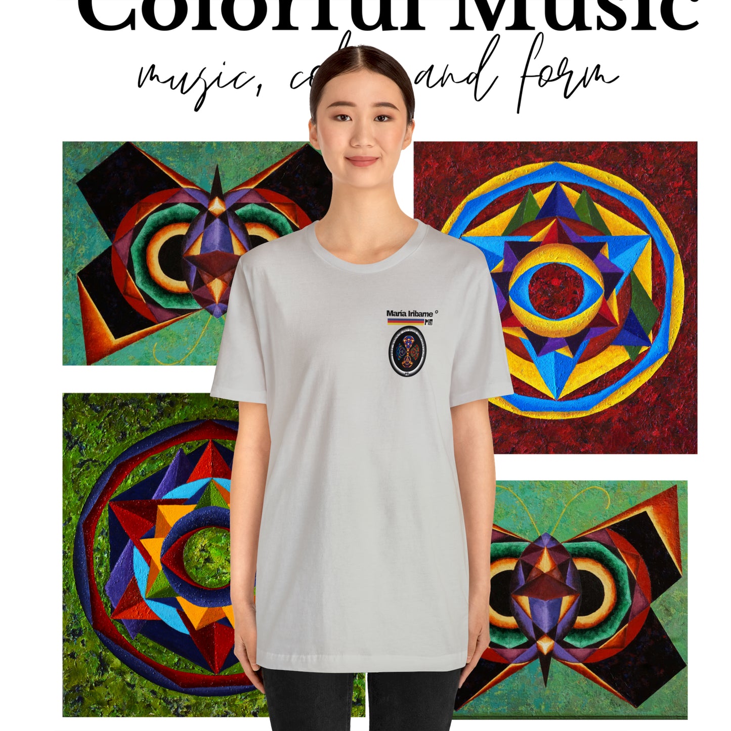 Unisex Jersey Short Sleeve Tee: Colorful music