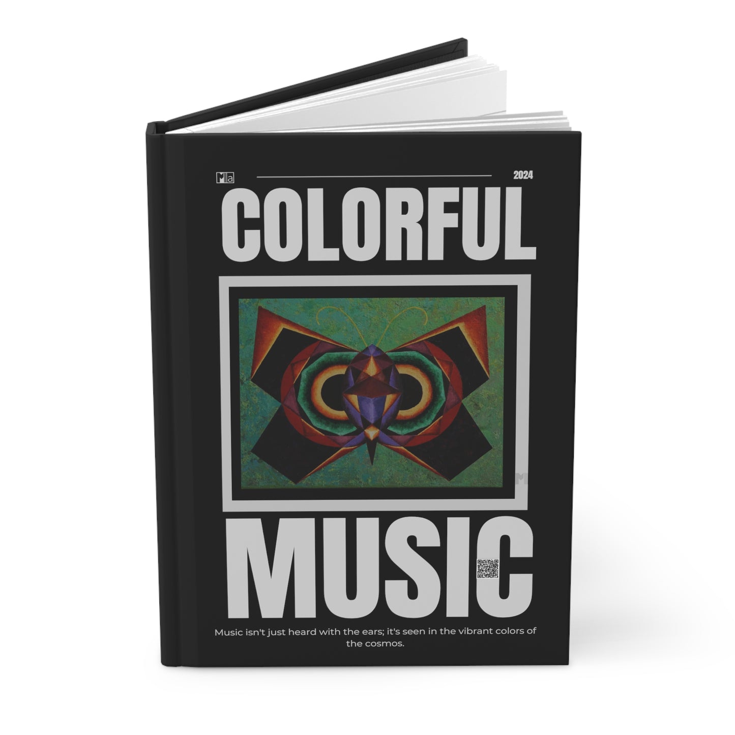 Hardcover Journal Matte Colorful music: "Monarch" in F#