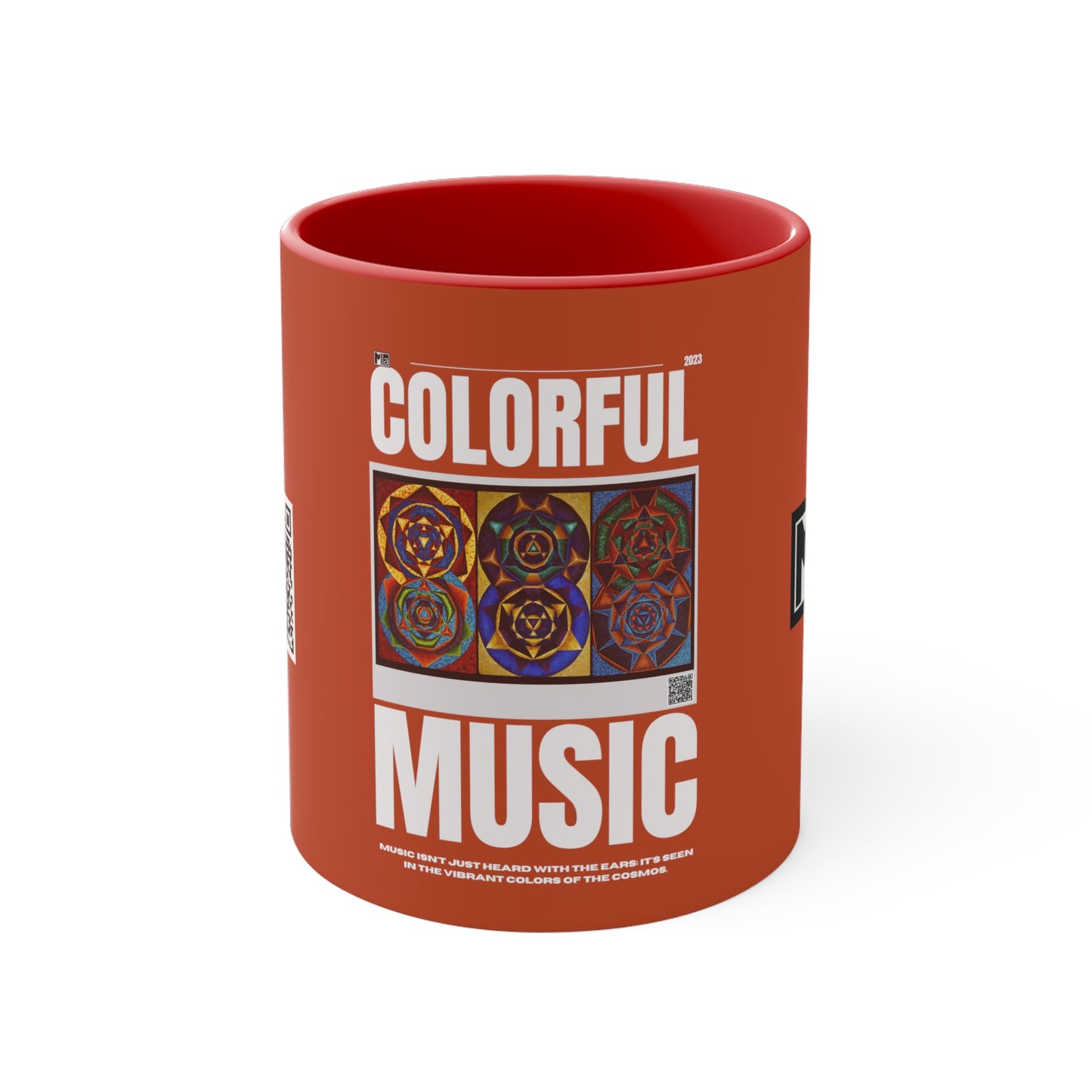 Copy of Accent Coffee Mug, 11oz Colorful Music: G represented in blue with a dominant fifth