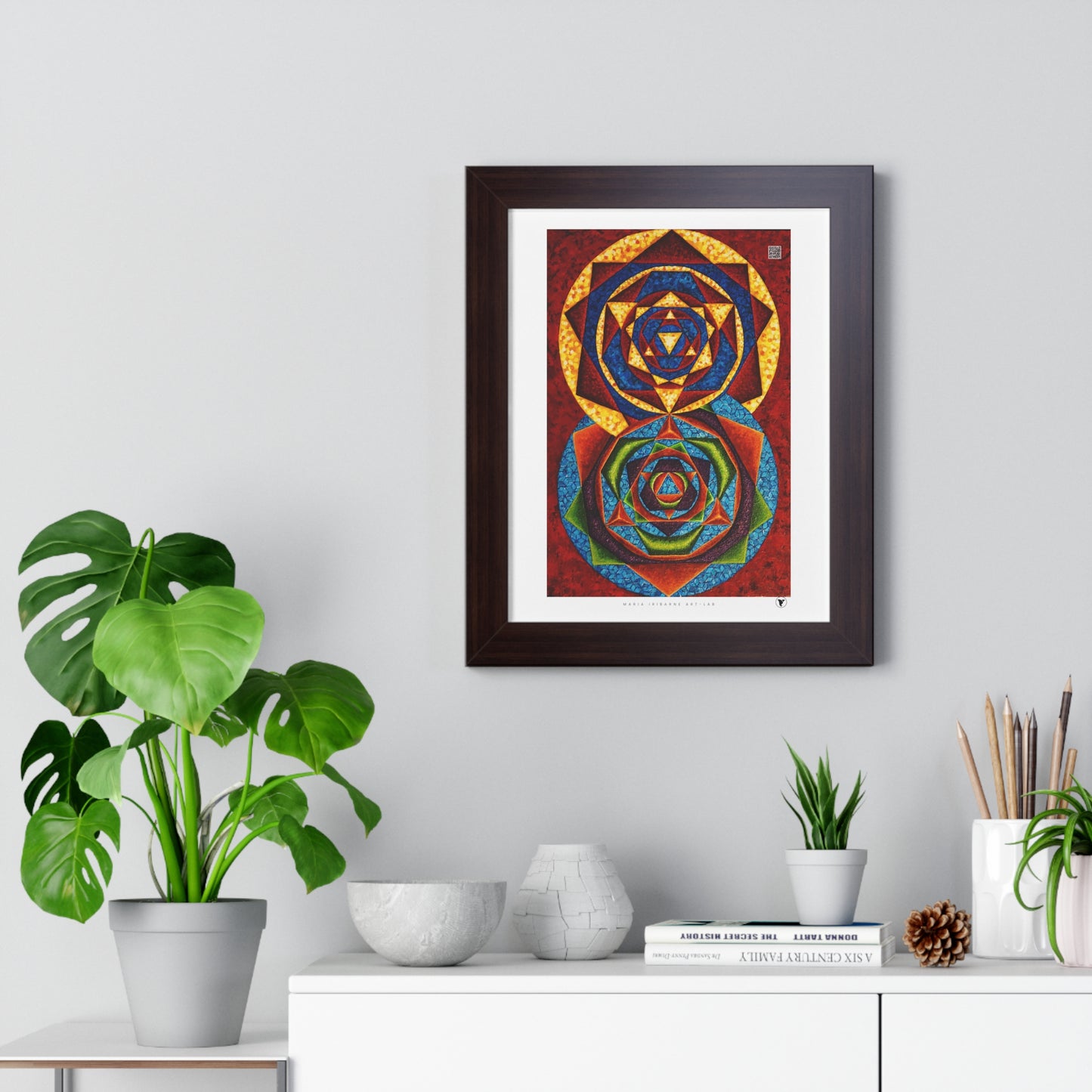 Framed Vertical Poster: colorful music C