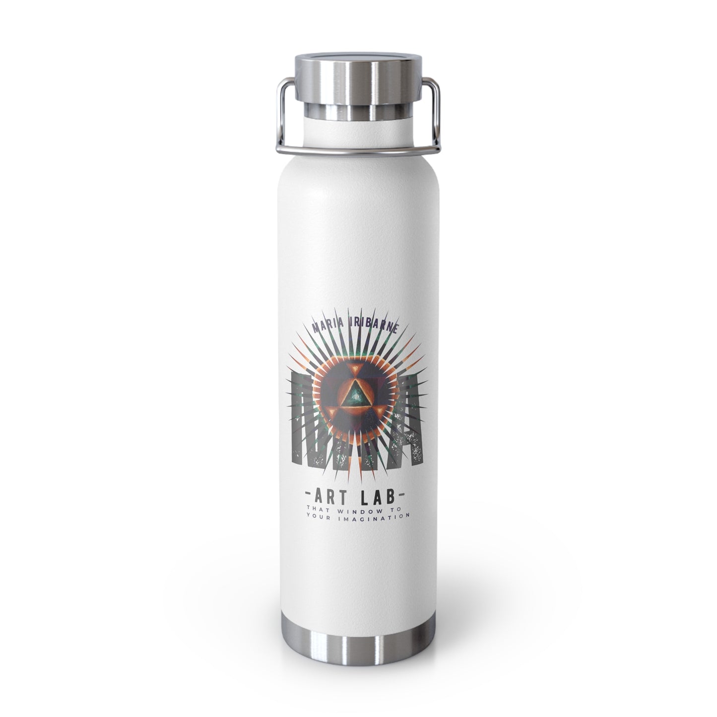 Copper Vacuum Insulated Bottle, 22oz: colorful music E represented in yellow with a dominant fifth