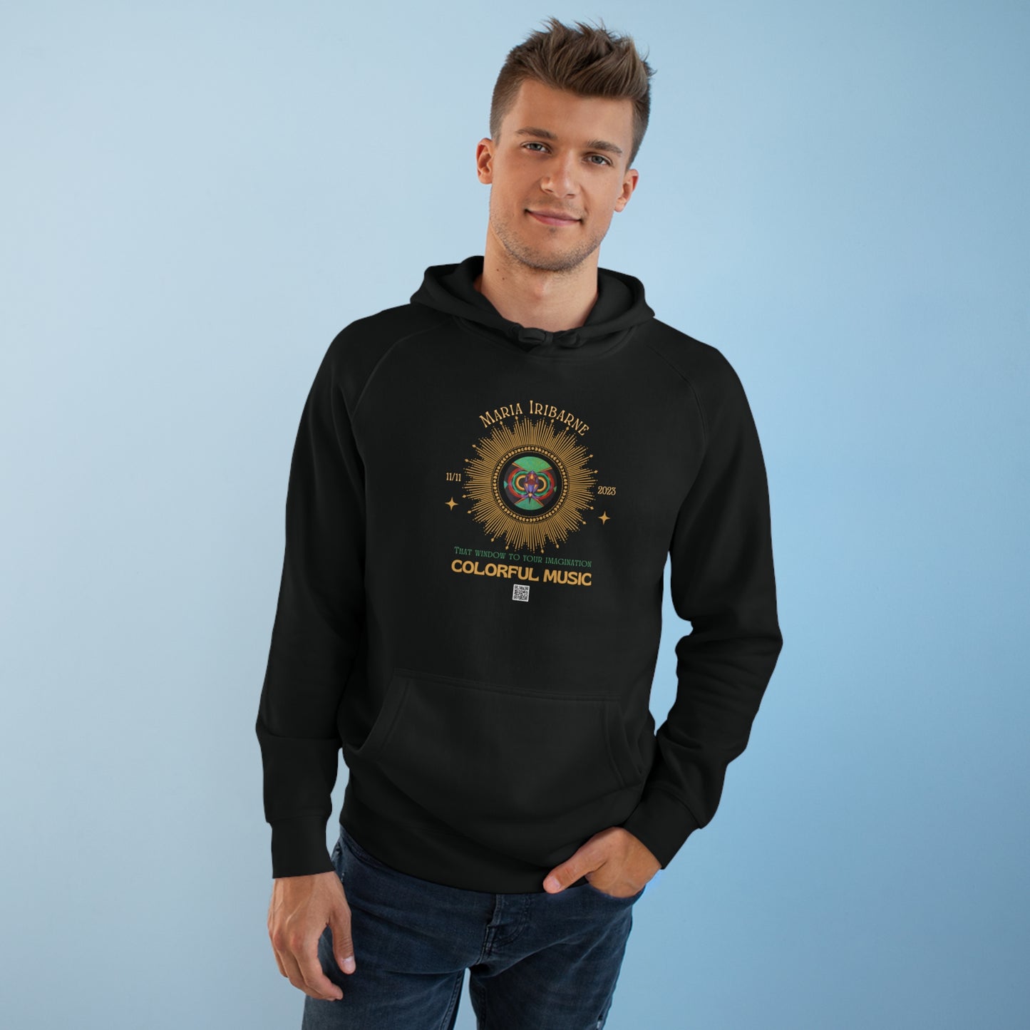 Unisex Supply Hoodie Colorful Music: "Monarch" in F#