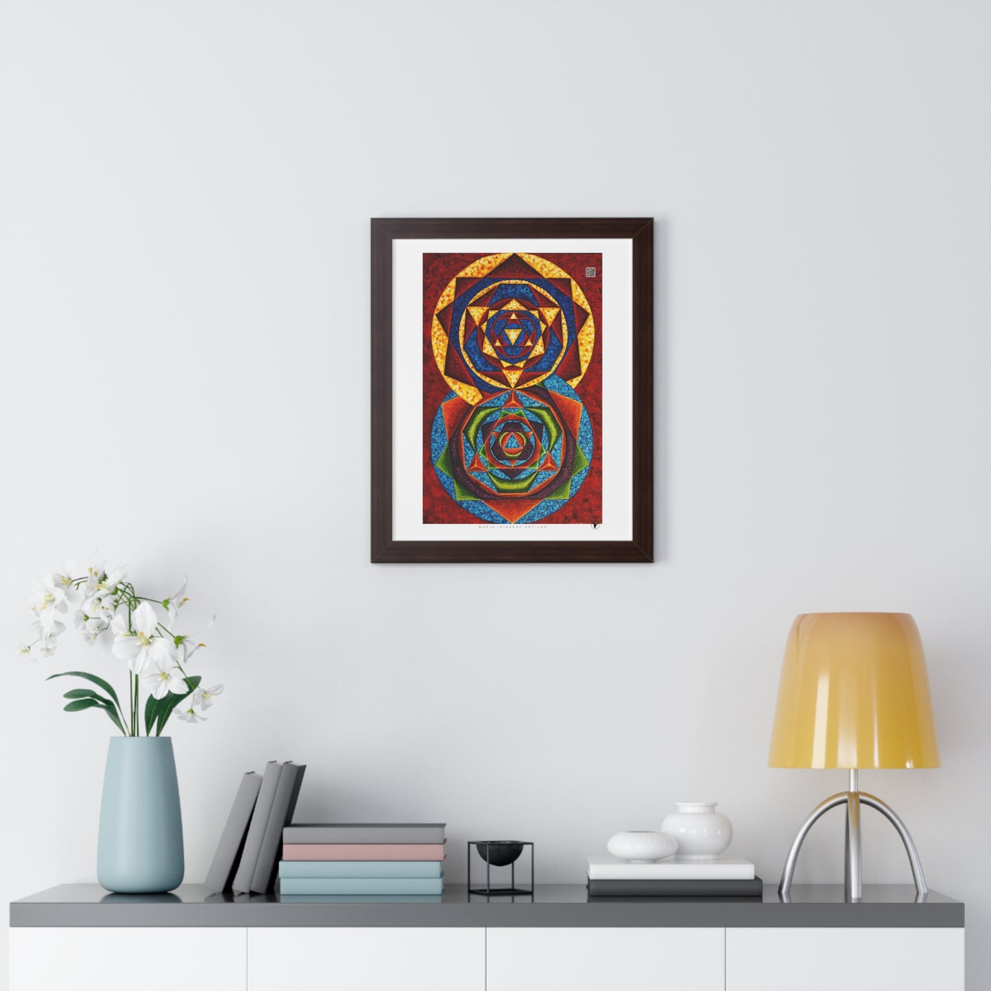 Framed Vertical Poster: colorful music C