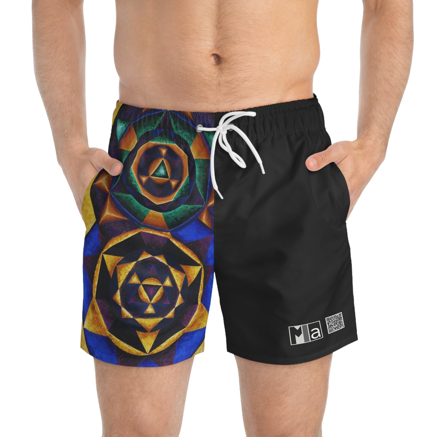 Swim Trunks (AOP) colorful music