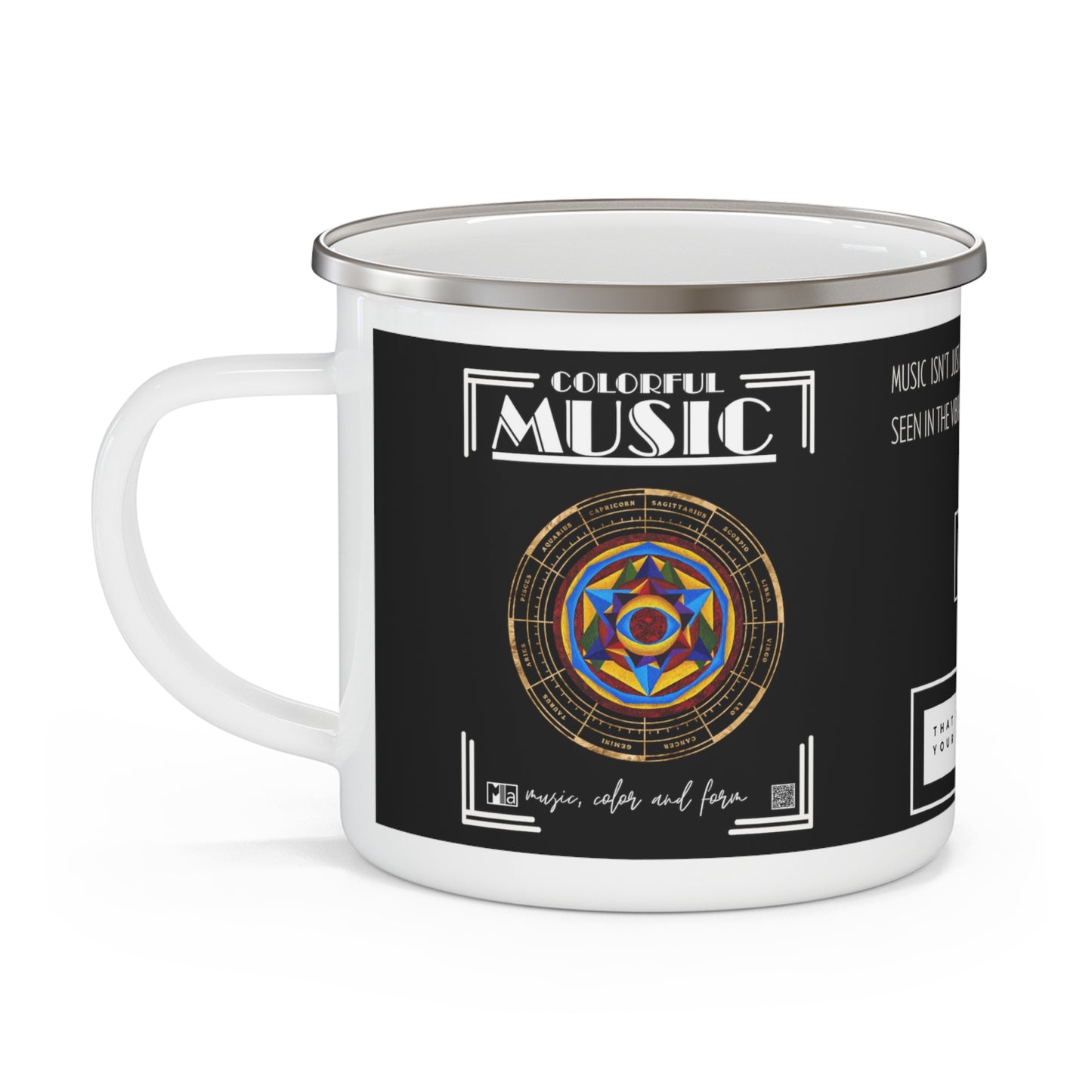 Enamel Camping Mug: "Harmonic Progression" in F  & "Harmonic Progression" in C