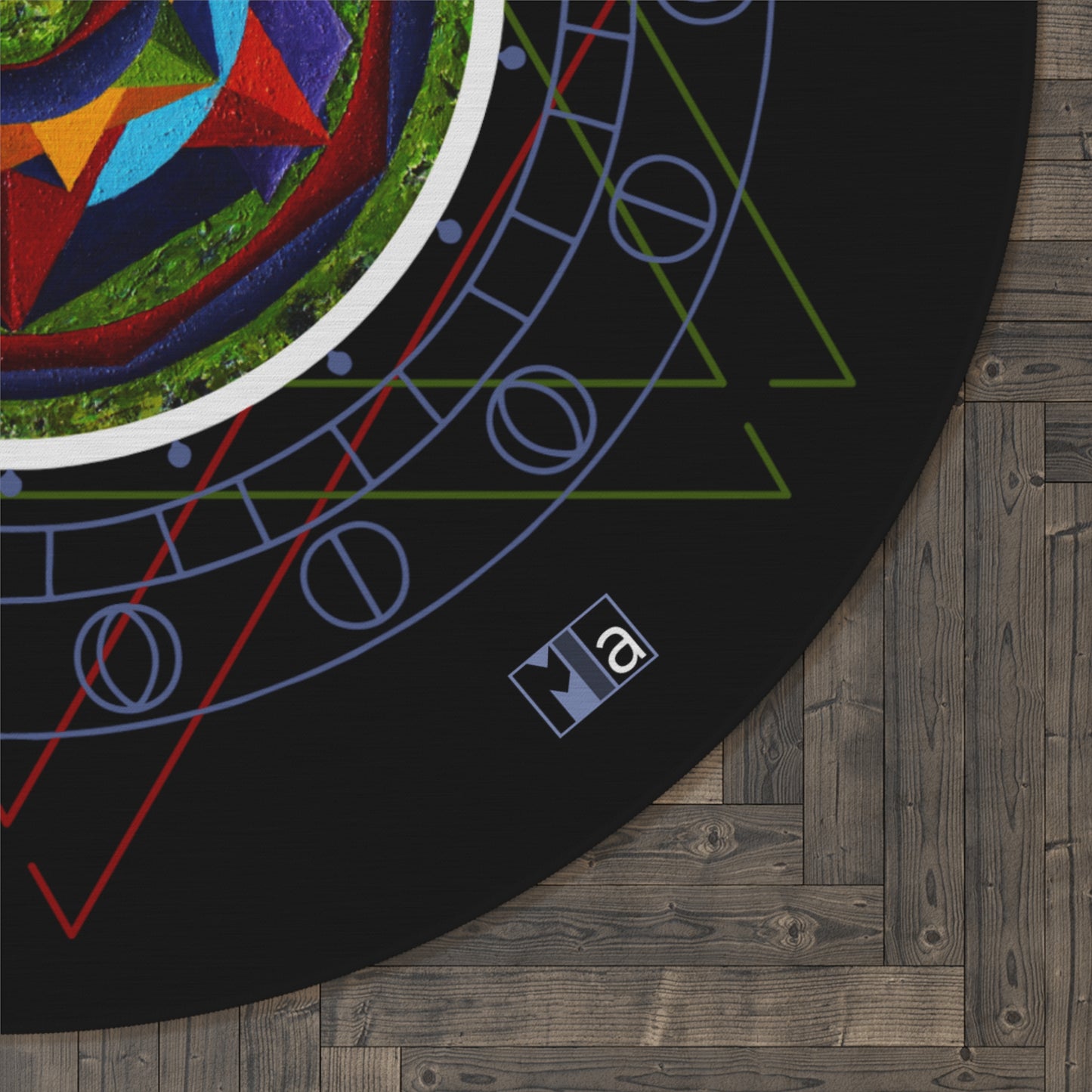 Round Rug "Harmonic Progression" in F