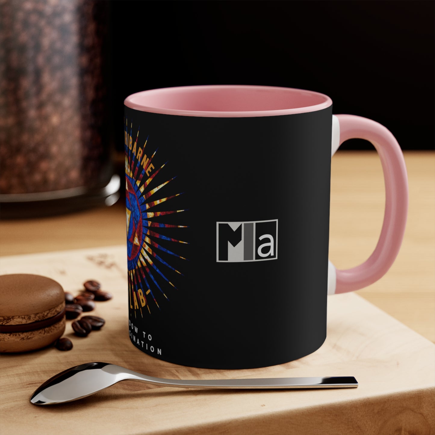 11oz Accent Mug Colorful music: chords of C and F