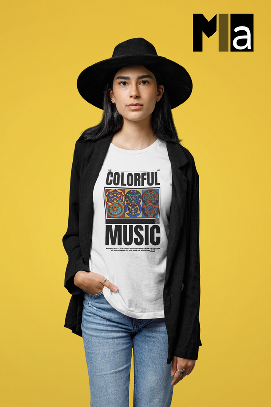 Unisex Jersey Short Sleeve Tee Color ful music: chords  C E & G