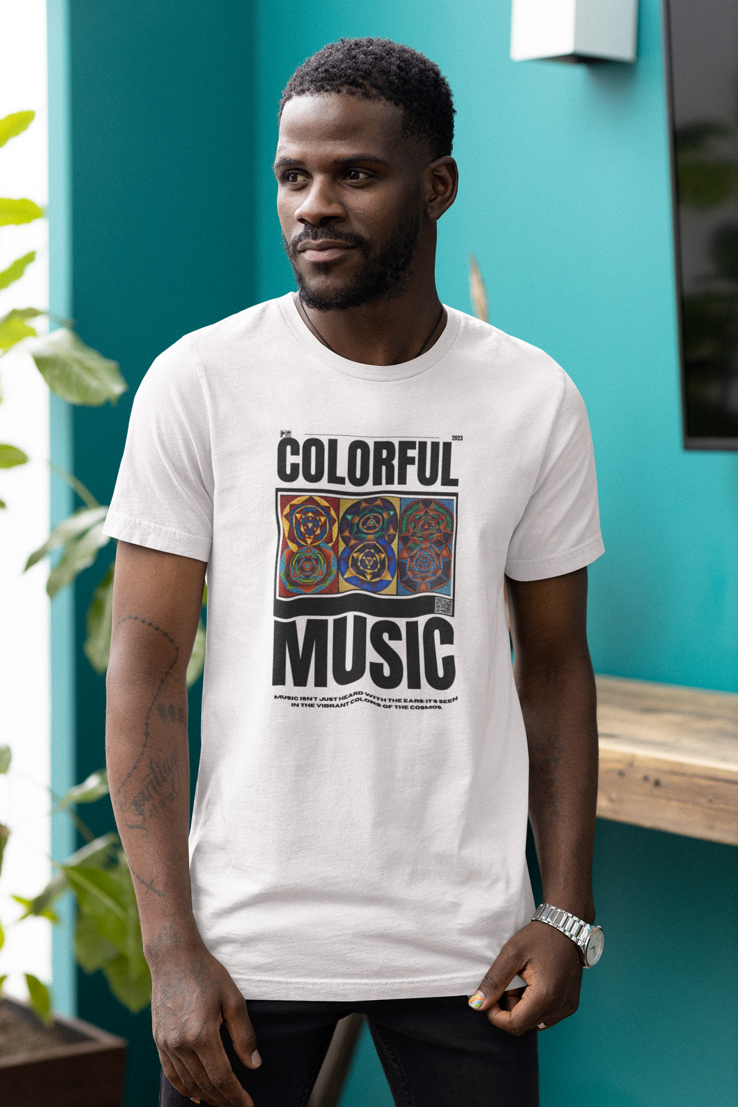 Unisex Jersey Short Sleeve Tee Color ful music: chords  C E & G